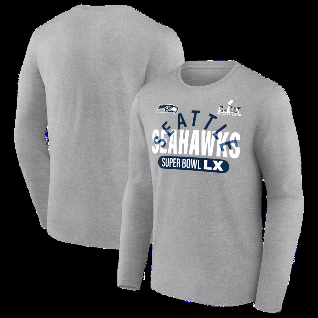 Men 2026 Nike NFL Seattle Seahawks Hooded long sleeved T-shirt grey 011